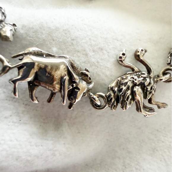 Sterling Silver Noah’s Ark Animal & Boat Bracelet - Picture 6 of 16